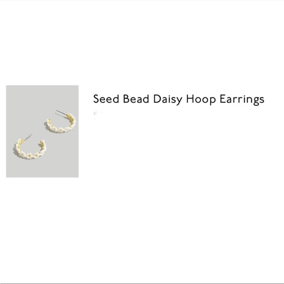 Madewell seed bead daisy hoop earring - Picture 8 of 11